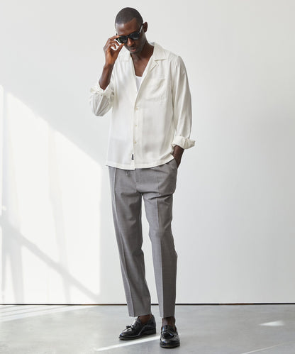 Todd Snyder Slim Fit Rayon Hollywood Shirt in White White