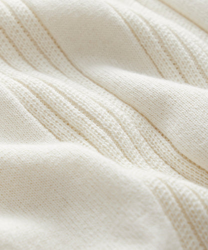 Todd Snyder Silk-Cotton Ribbed Sweater Polo in Off White Bisque