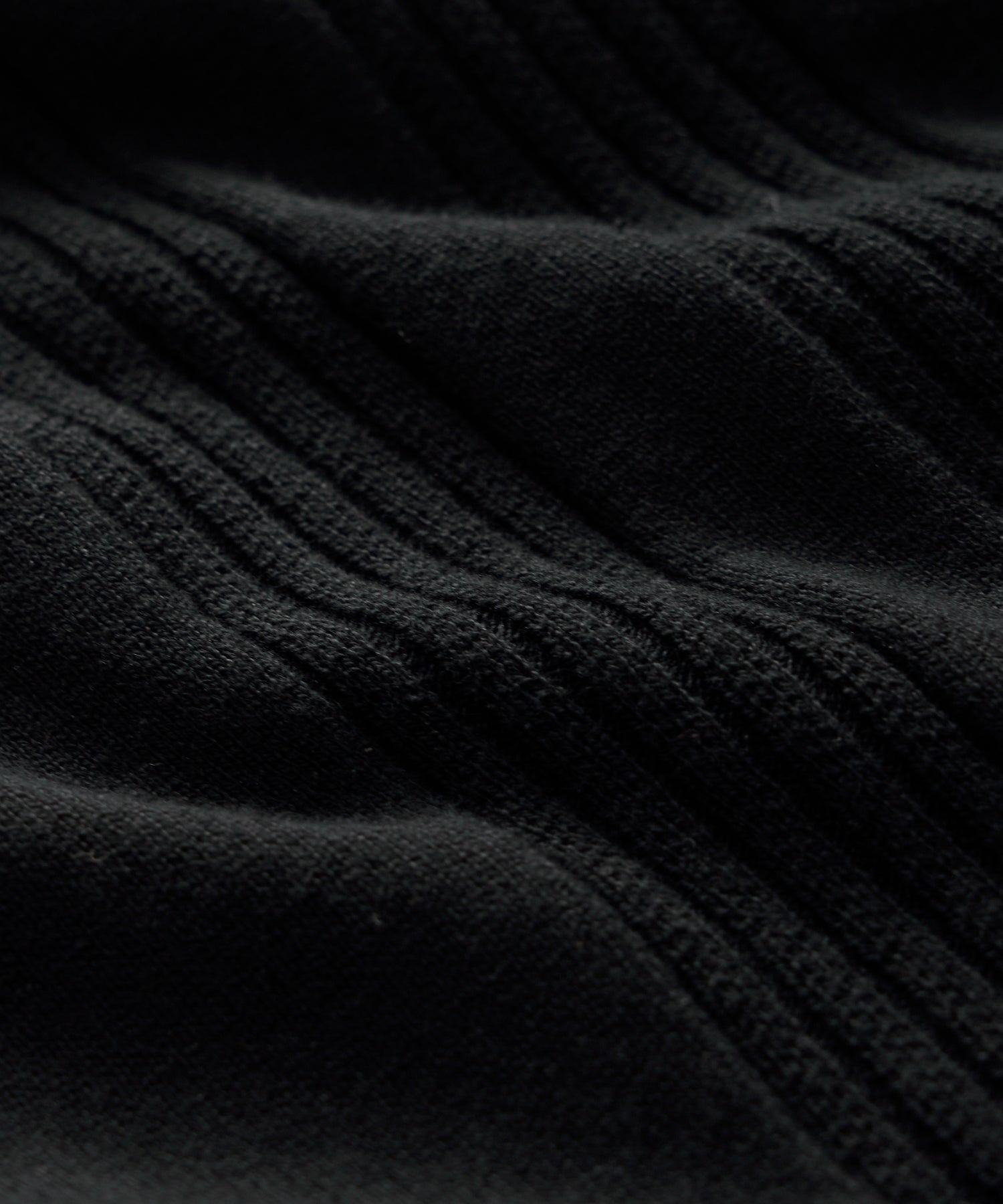 Todd Snyder Silk-Cotton Ribbed Sweater Polo in Black Black