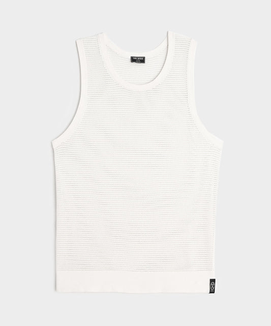 Todd Snyder Luxe Mesh Tank in Bisque Bisque