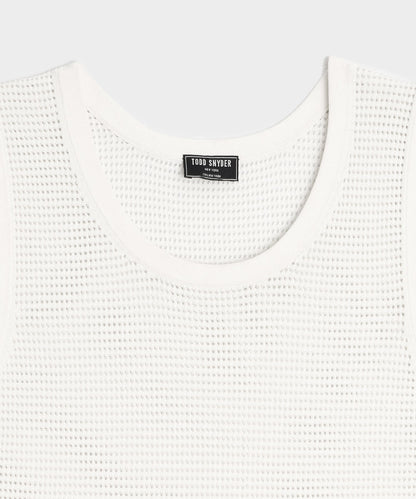 Todd Snyder Luxe Mesh Tank in Bisque Bisque