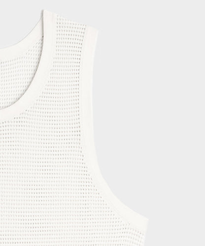 Todd Snyder Luxe Mesh Tank in Bisque Bisque