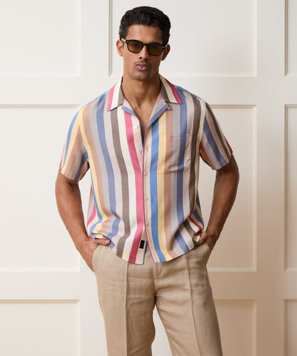 Todd Snyder Capri Shirt in Multi Stripe Multi