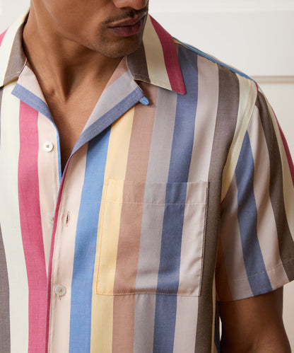 Todd Snyder Capri Shirt in Multi Stripe Multi