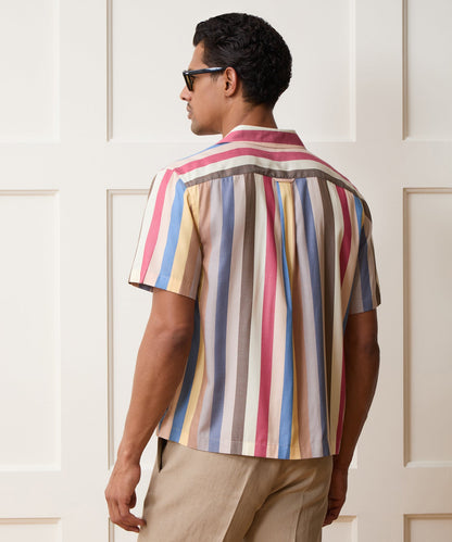Todd Snyder Capri Shirt in Multi Stripe Multi