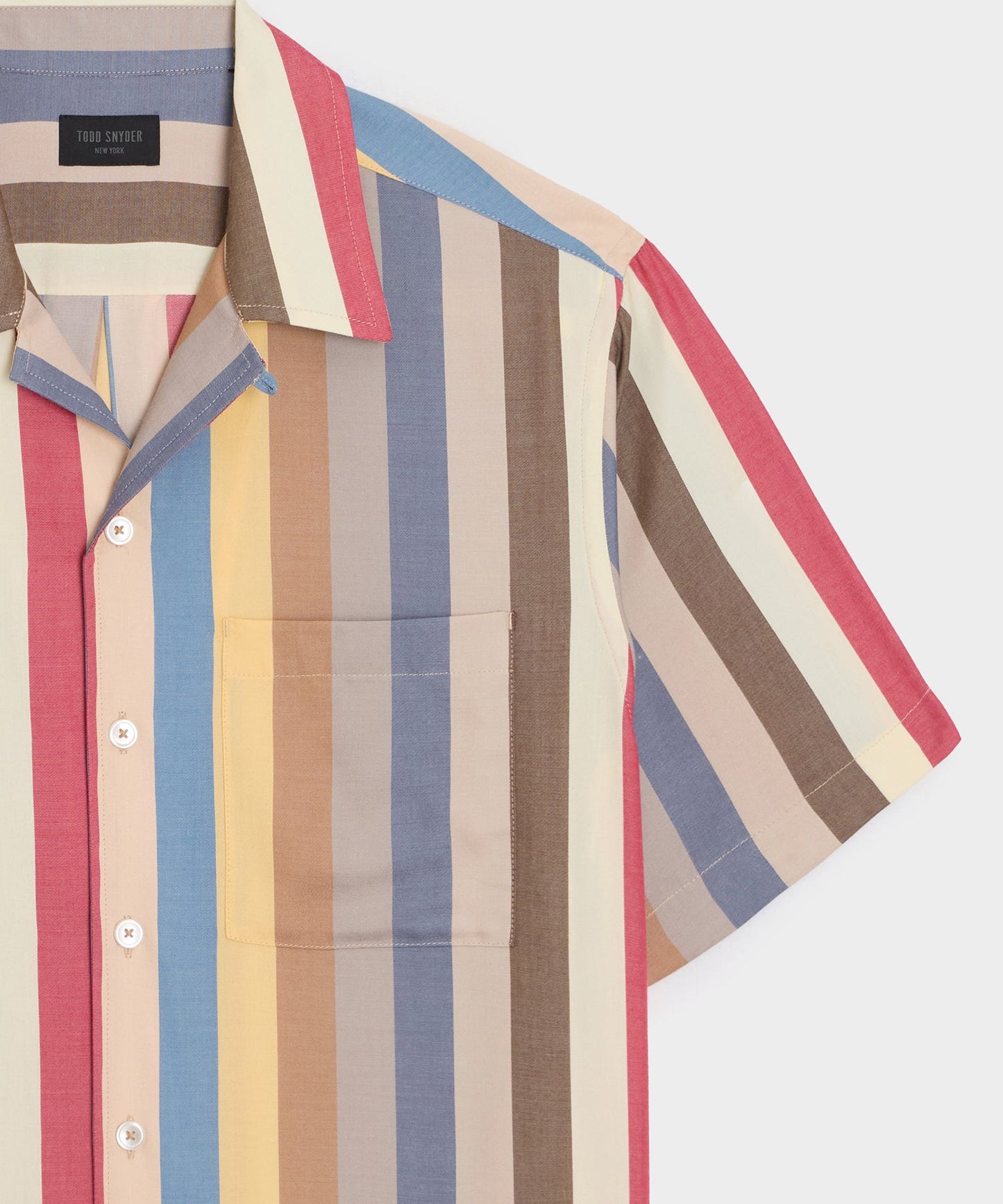 Todd Snyder Capri Shirt in Multi Stripe Multi