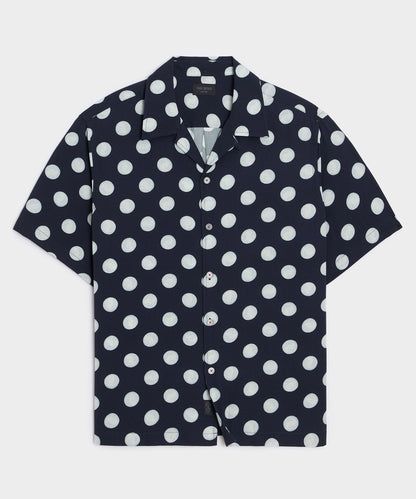 Todd Snyder Polka Dot Capri Shirt in Navy Navy