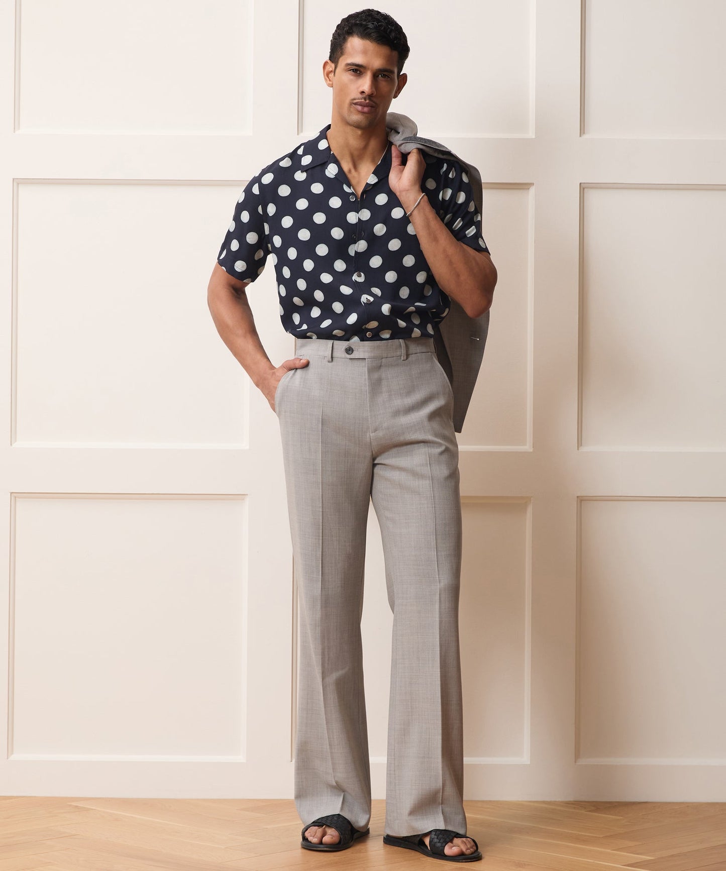Todd Snyder Polka Dot Capri Shirt in Navy Navy