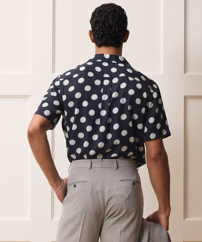 Todd Snyder Polka Dot Capri Shirt in Navy Navy