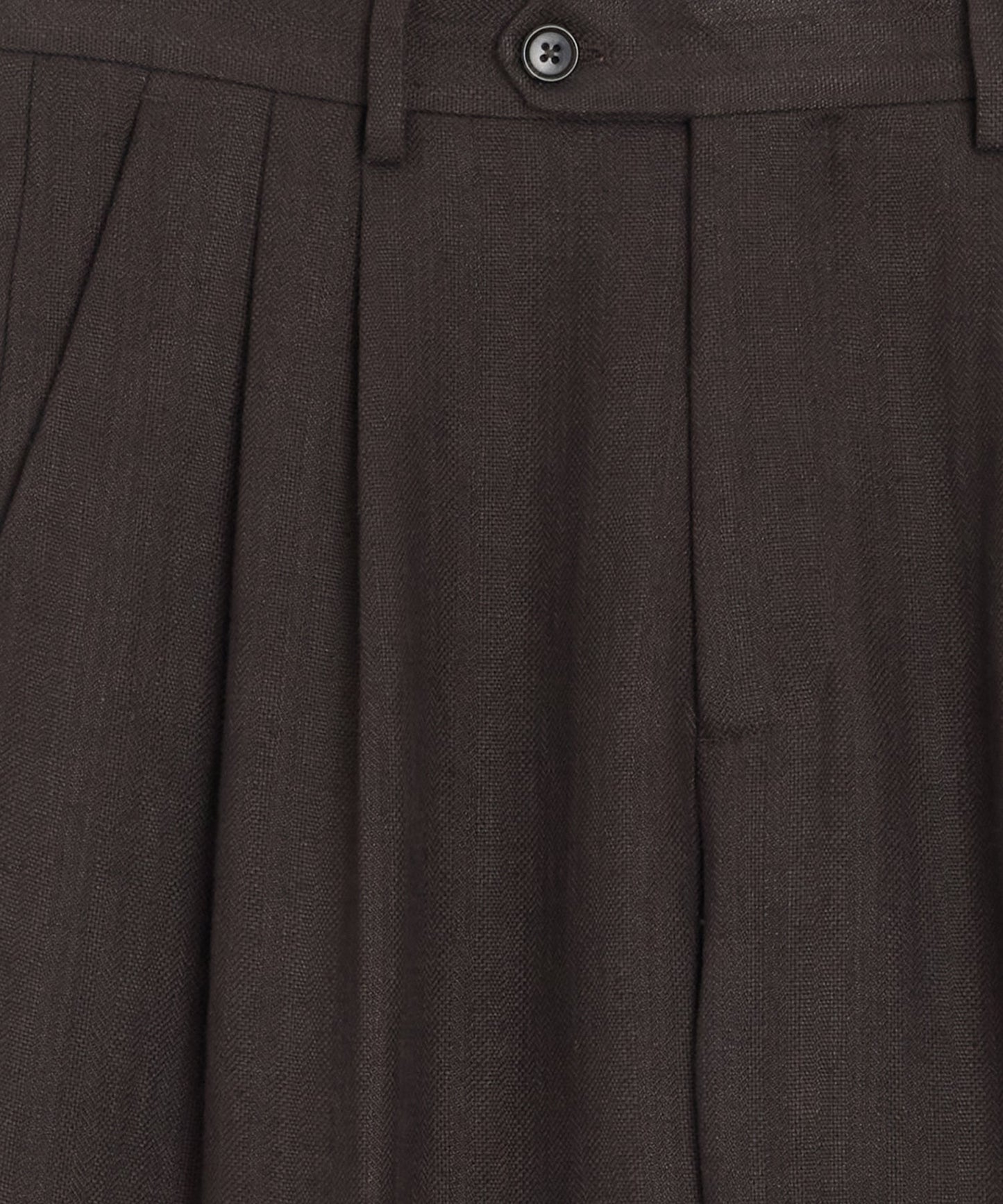 Todd Snyder Italian Linen Wythe Trouser in Caviar Herringbone Caviar