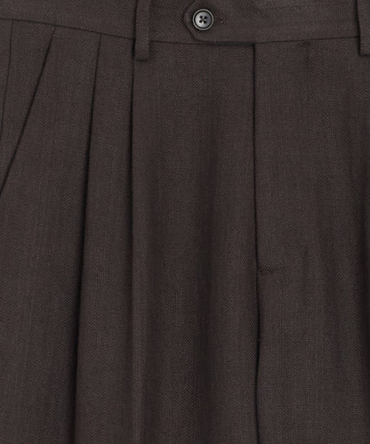 Todd Snyder Italian Linen Wythe Trouser in Caviar Herringbone Caviar