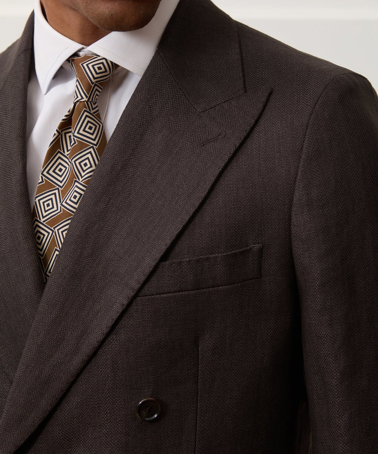 Todd Snyder Italian Herringbone Linen Wythe Jacket in Caviar Caviar