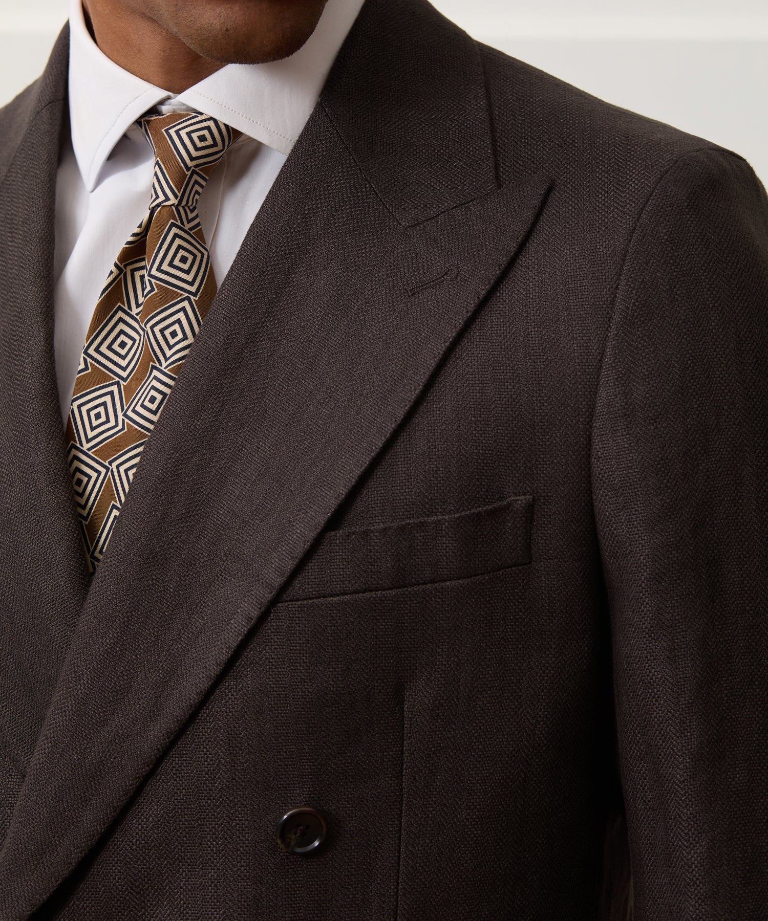 Todd Snyder Italian Herringbone Linen Wythe Jacket in Caviar Caviar