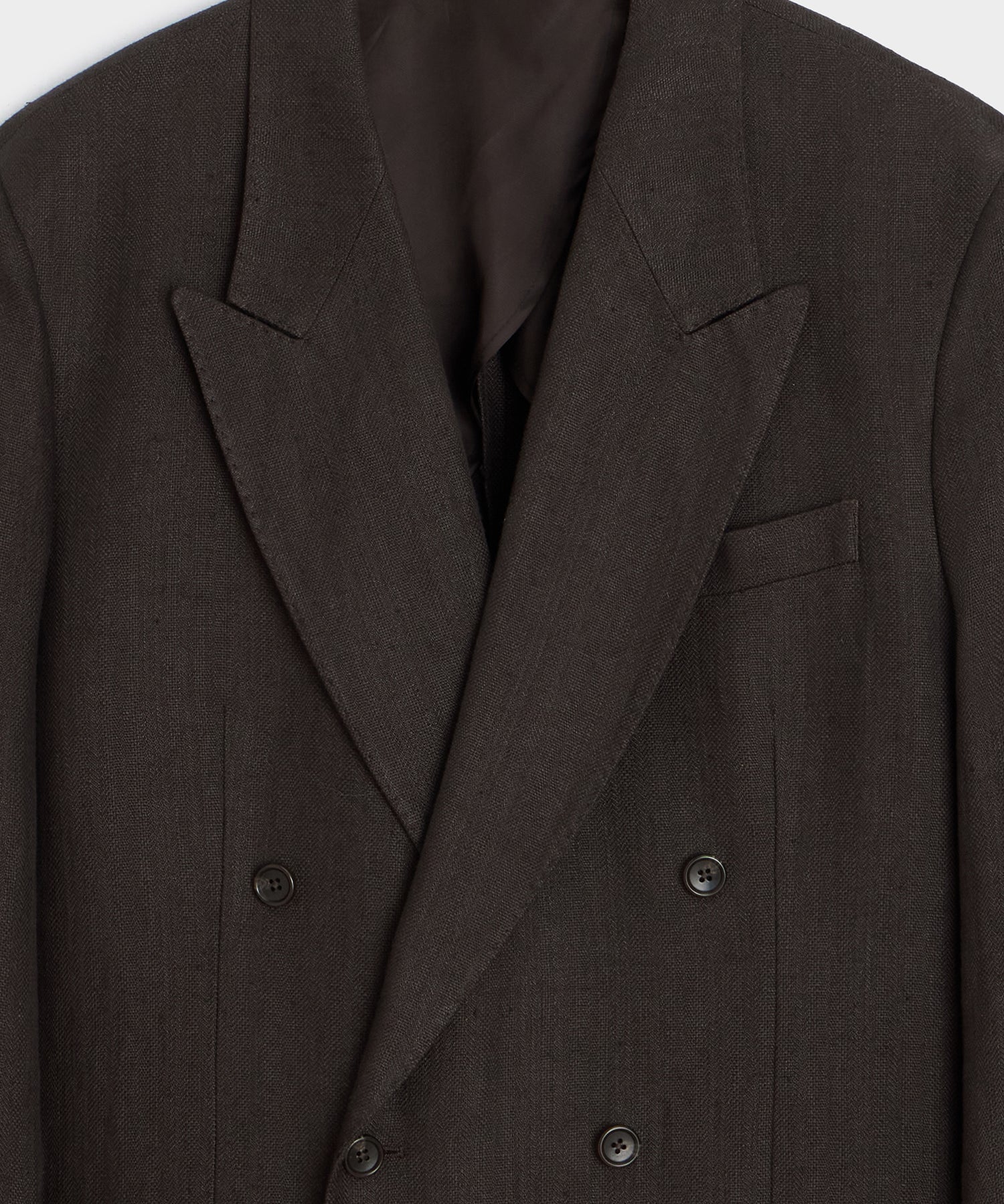 Todd Snyder Italian Herringbone Linen Wythe Jacket in Caviar Caviar