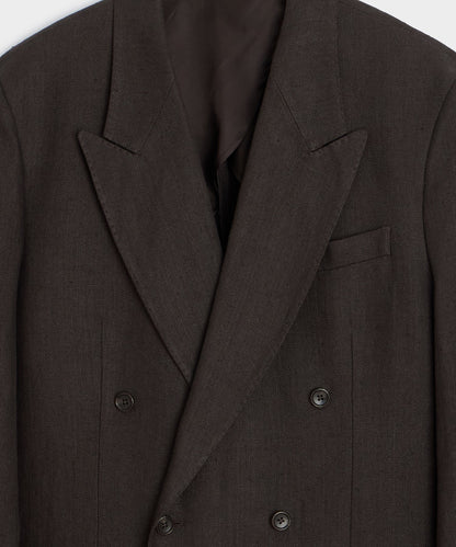 Todd Snyder Italian Herringbone Linen Wythe Jacket in Caviar Caviar