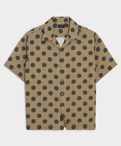 Todd Snyder Polka Dot Capri Shirt in Brown Brown