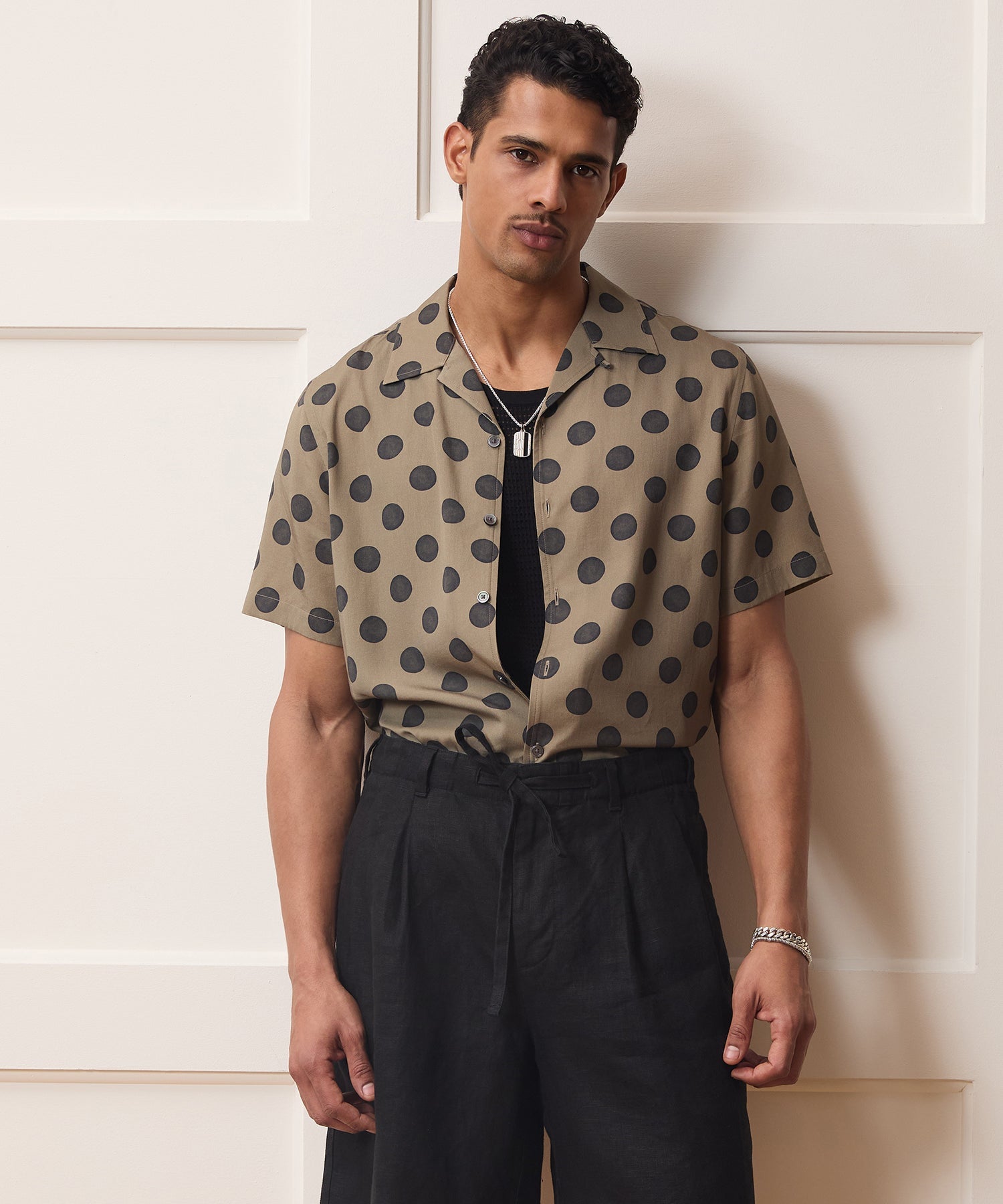 Todd Snyder Polka Dot Capri Shirt in Brown Brown