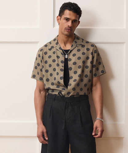 Todd Snyder Polka Dot Capri Shirt in Brown Brown
