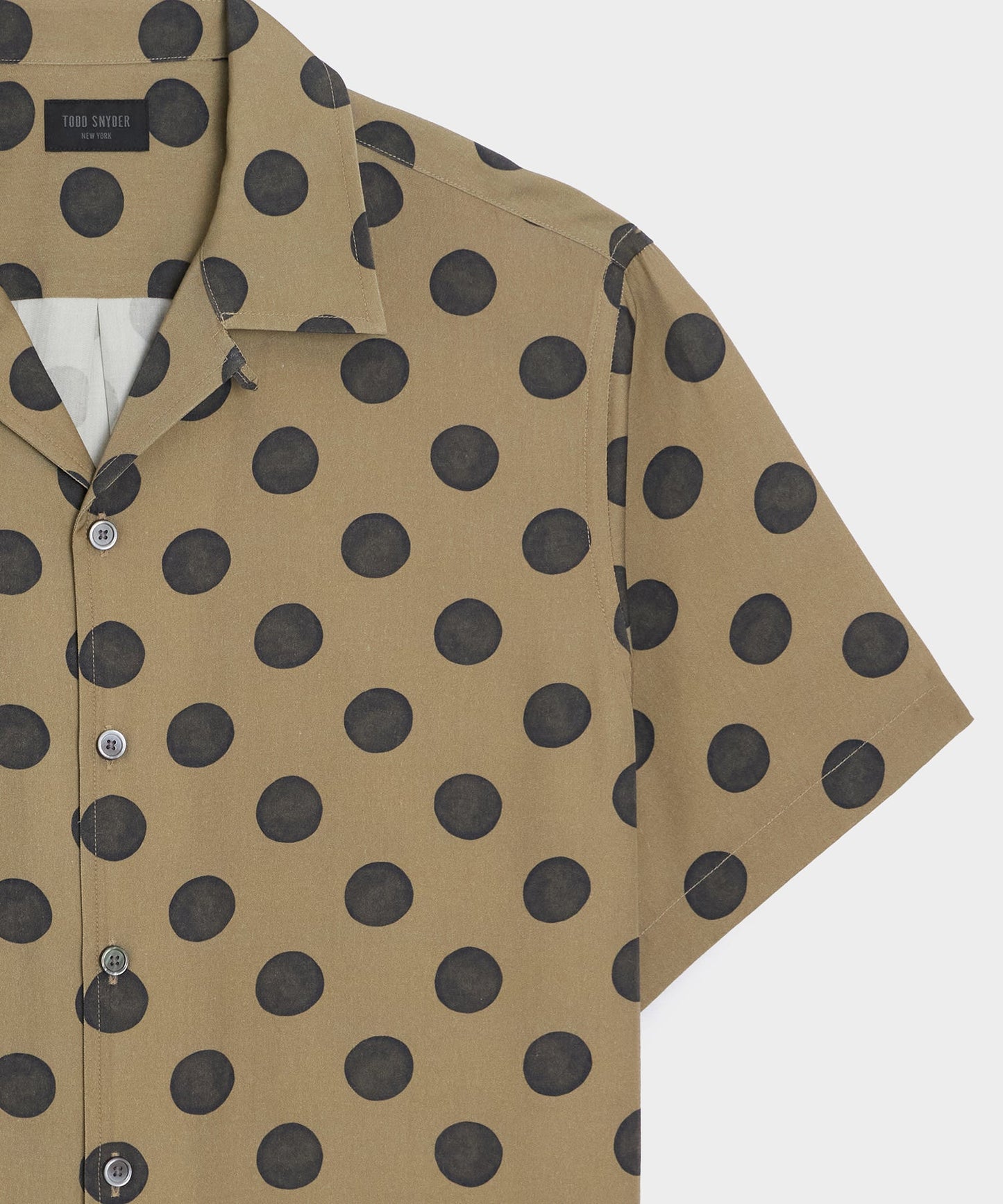 Todd Snyder Polka Dot Capri Shirt in Brown Brown