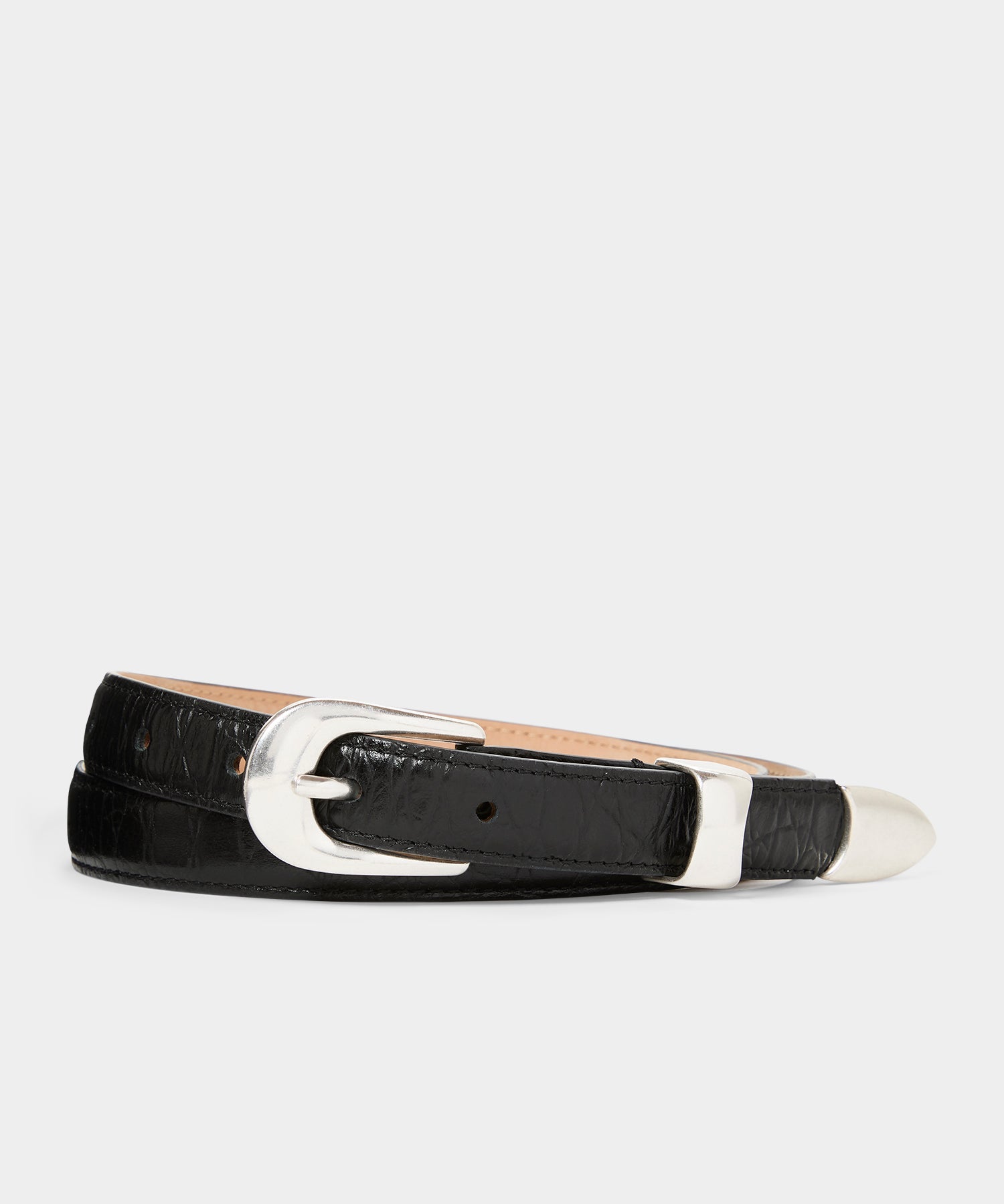 Todd Snyder Tipped Western Belt in Black Black