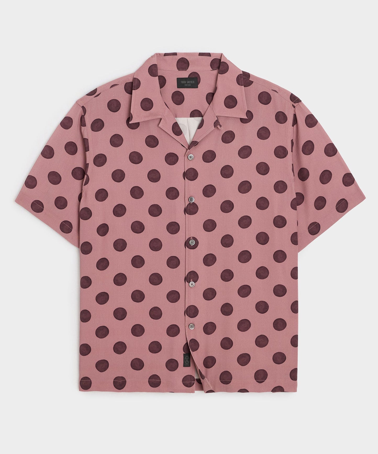 Todd Snyder Polka Dot Capri Shirt in Pink Pink
