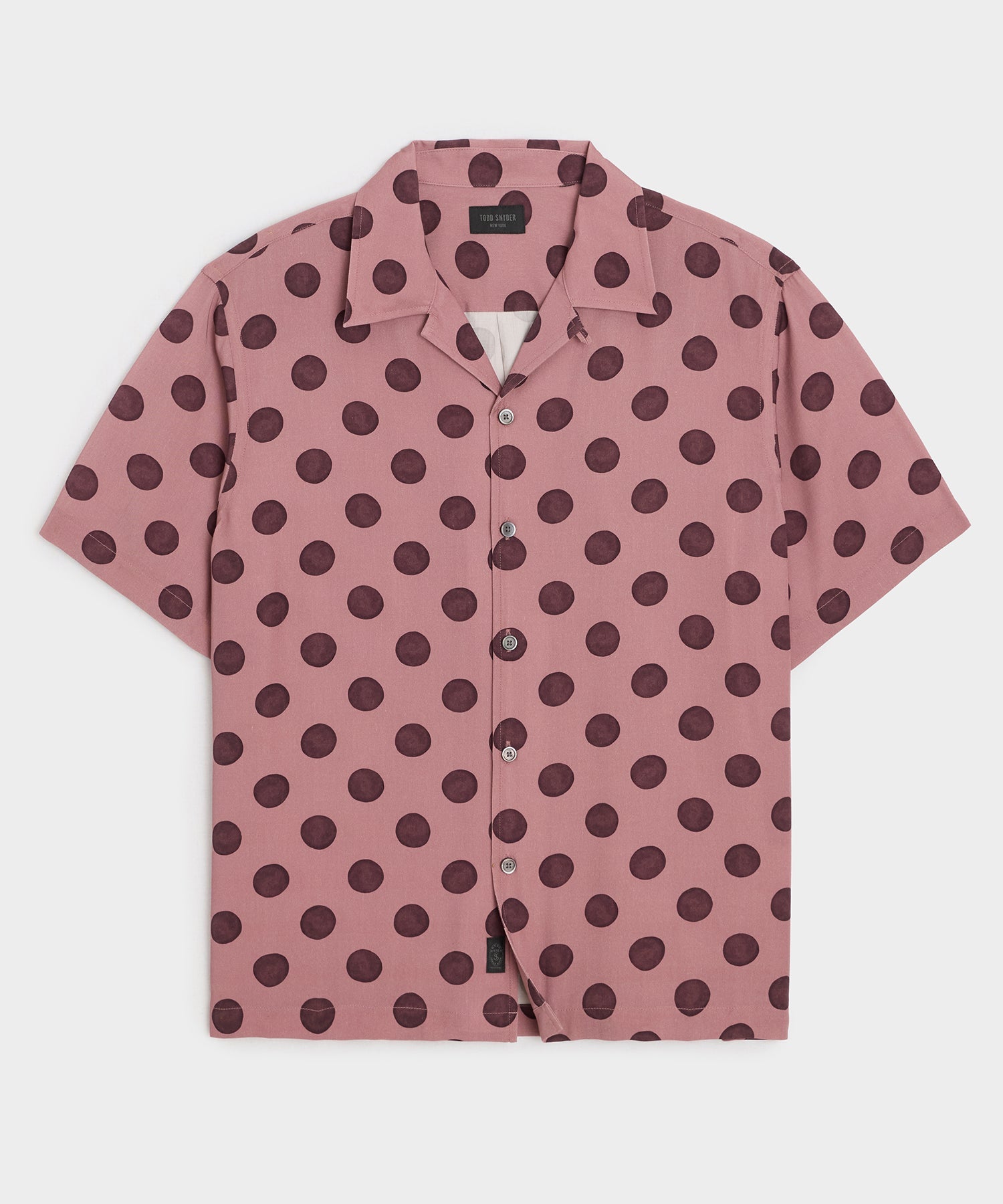 Todd Snyder Polka Dot Capri Shirt in Pink Pink
