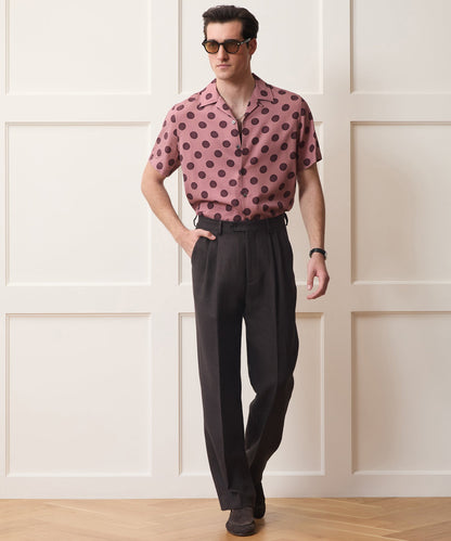 Todd Snyder Polka Dot Capri Shirt in Pink Pink