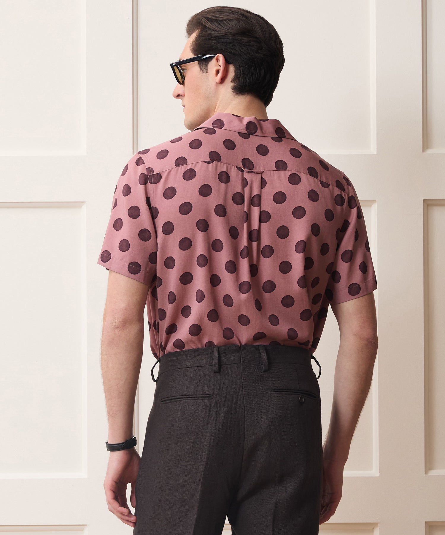 Todd Snyder Polka Dot Capri Shirt in Pink Pink
