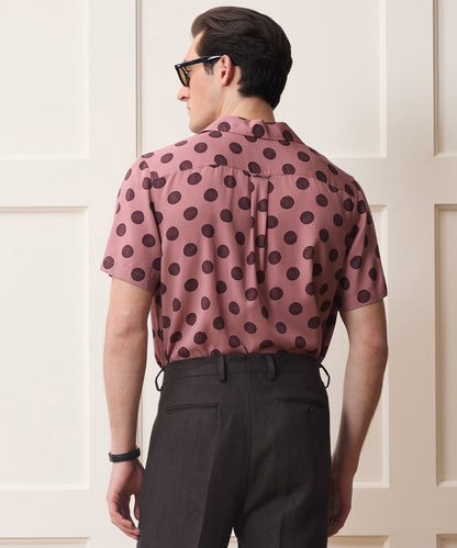 Todd Snyder Polka Dot Capri Shirt in Pink Pink