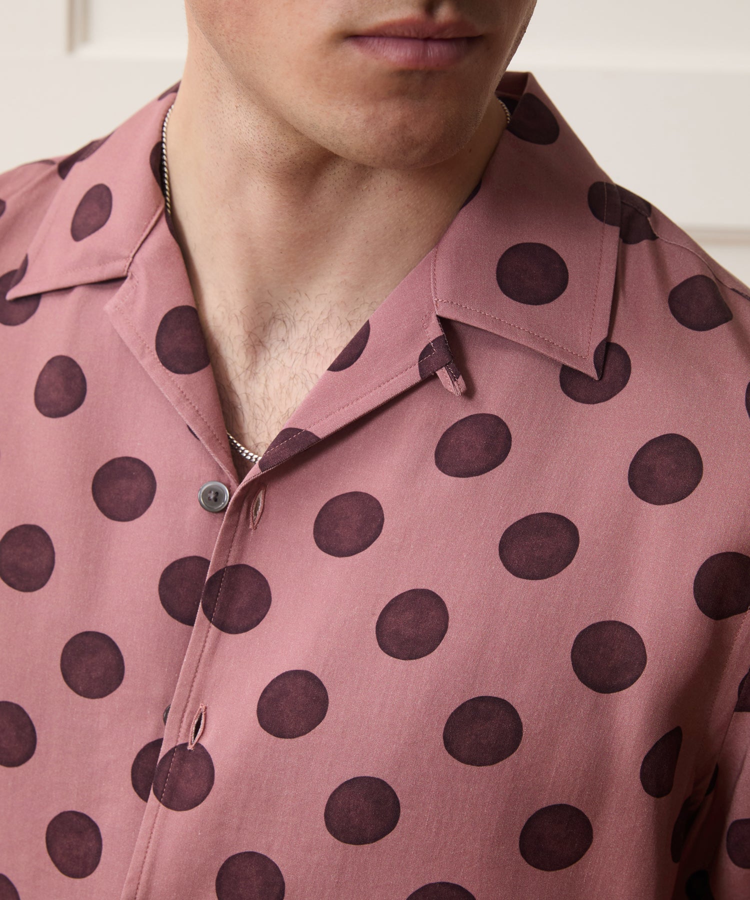 Todd Snyder Polka Dot Capri Shirt in Pink Pink