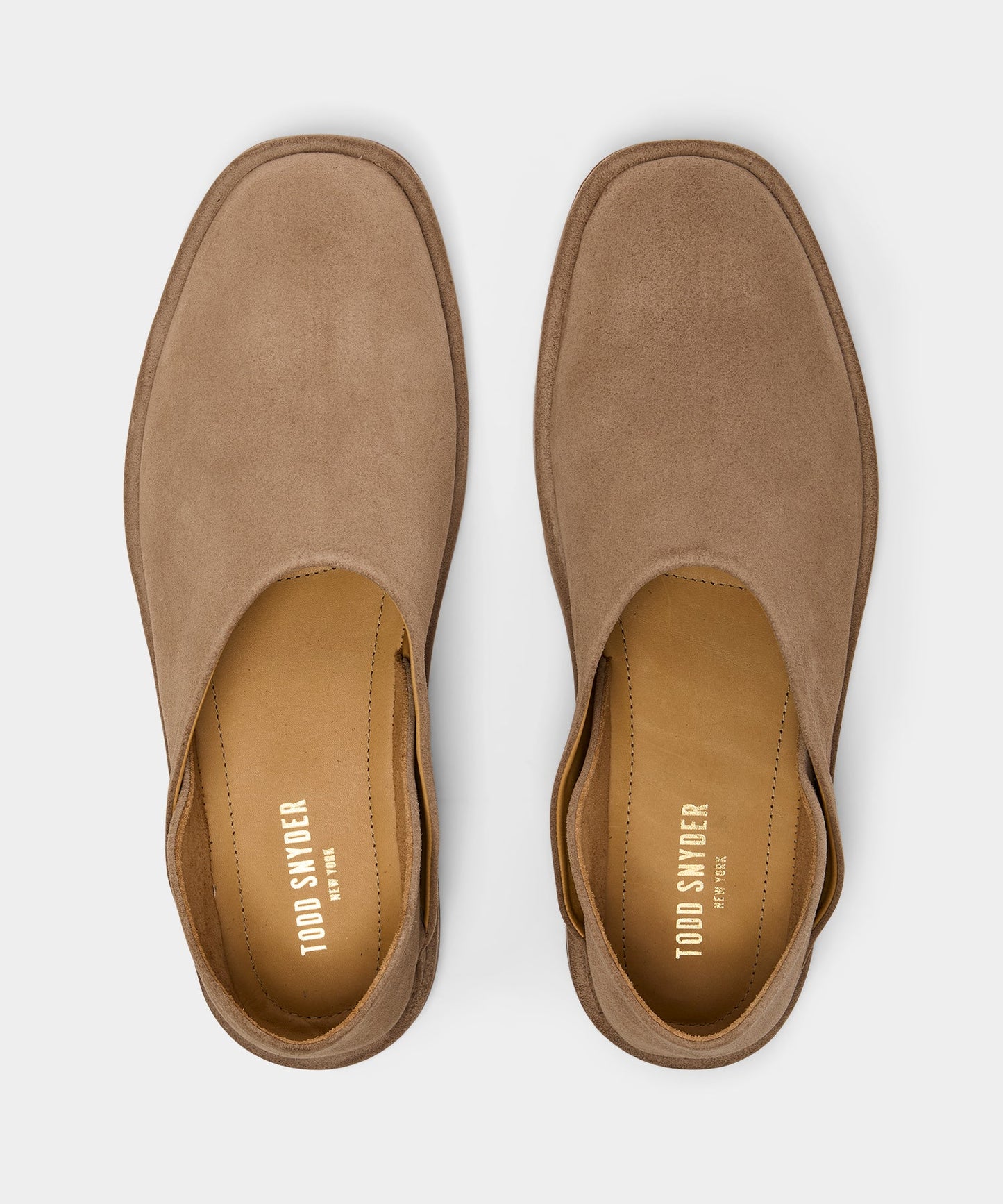 Todd Snyder Suede Provence Slip-On Shoe in Sand Sand