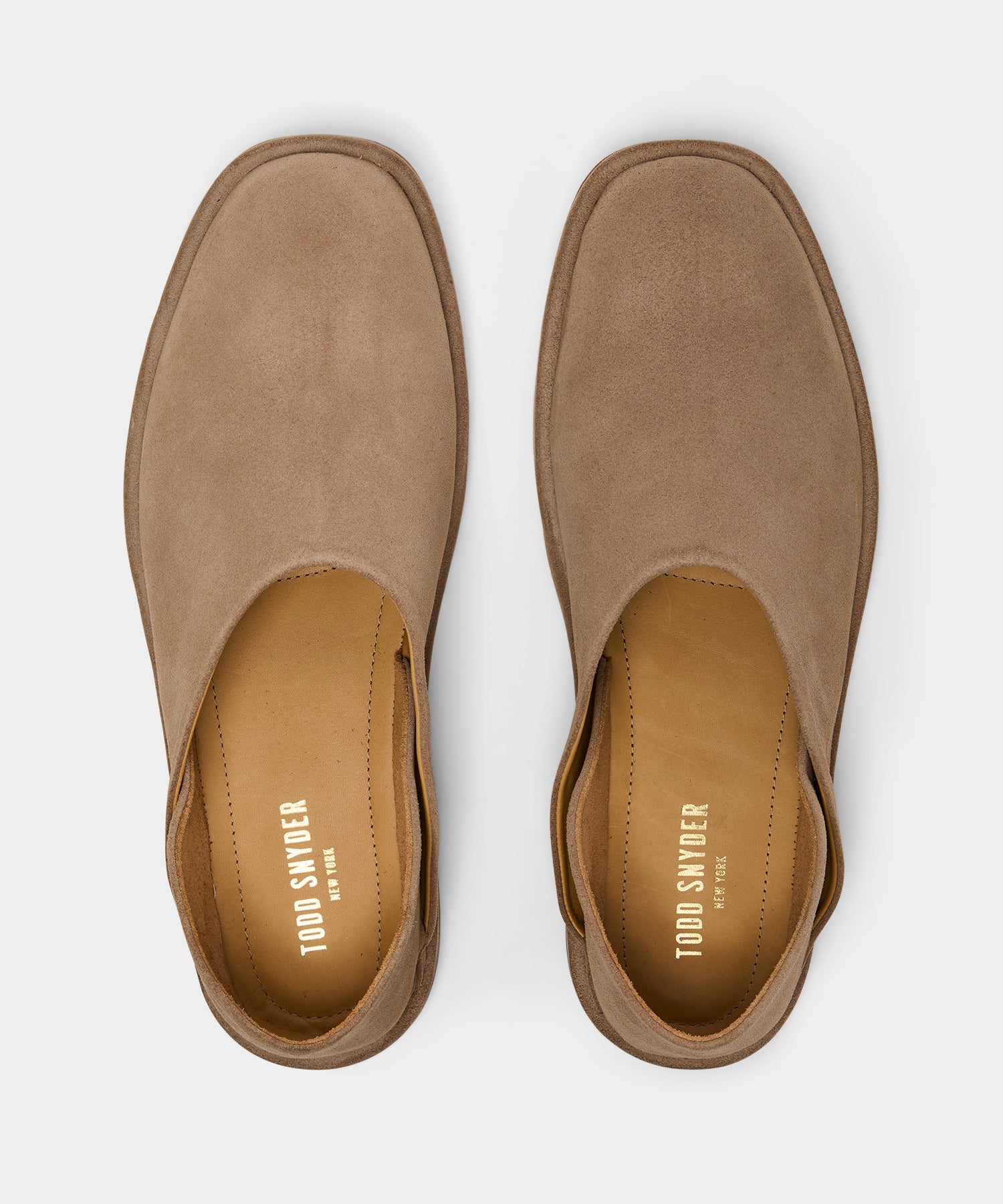 Todd Snyder Suede Provence Slip-On Shoe in Sand Sand