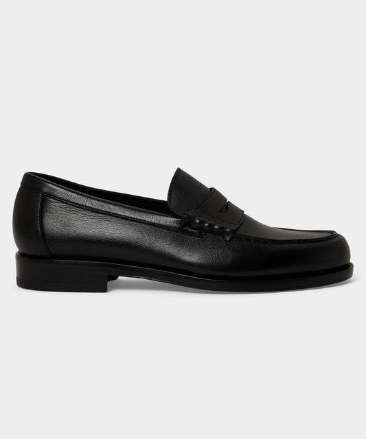 Todd Snyder Italian Leather Penny Loafer in Black Black
