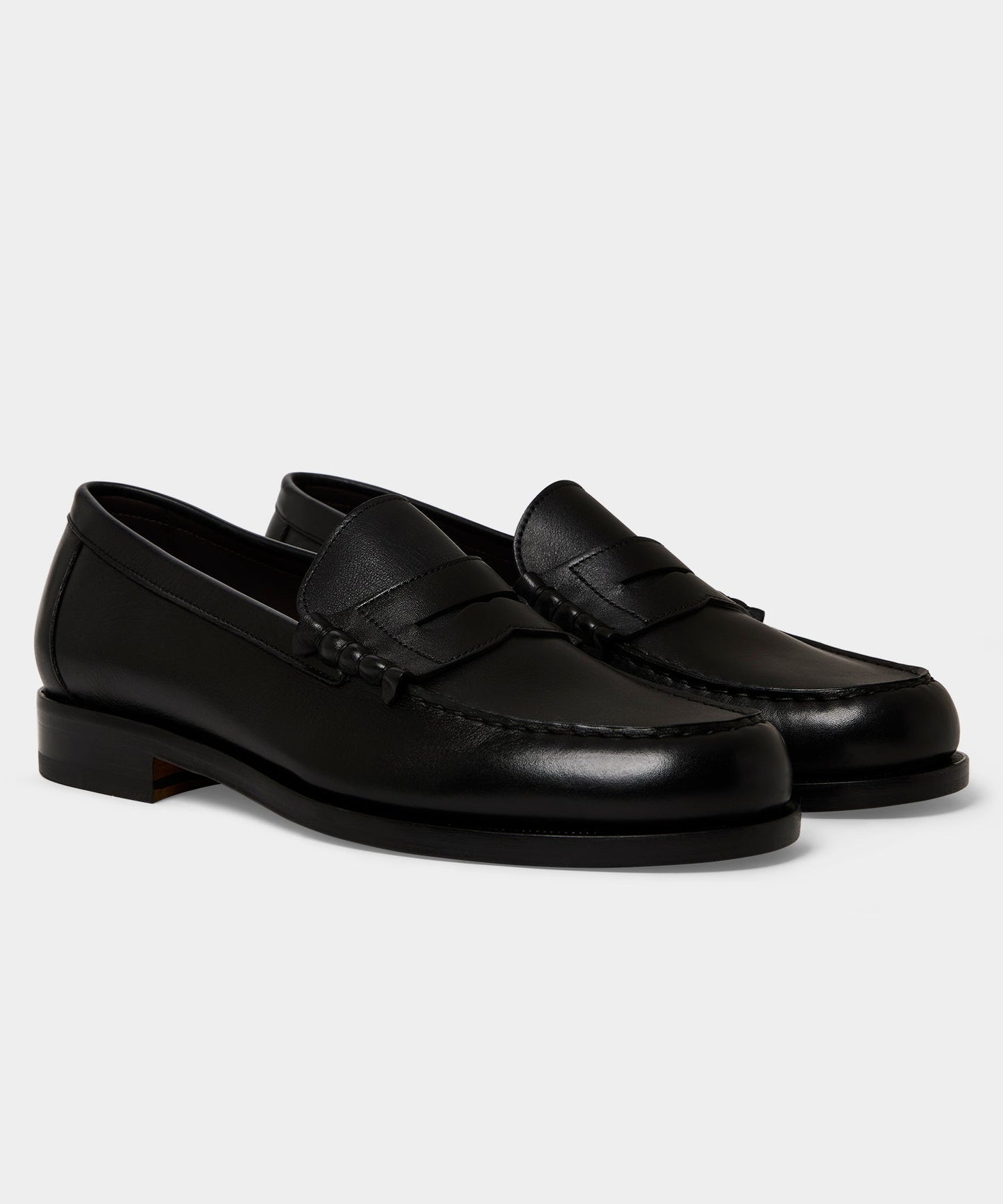 Todd Snyder Italian Leather Penny Loafer in Black Black
