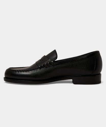 Todd Snyder Italian Leather Penny Loafer in Black Black