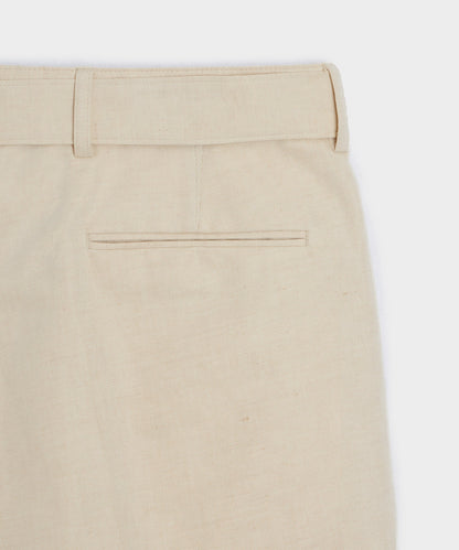 Todd Snyder Italian Cotton-Linen Self-Belt Trouser in Canvas Canvas