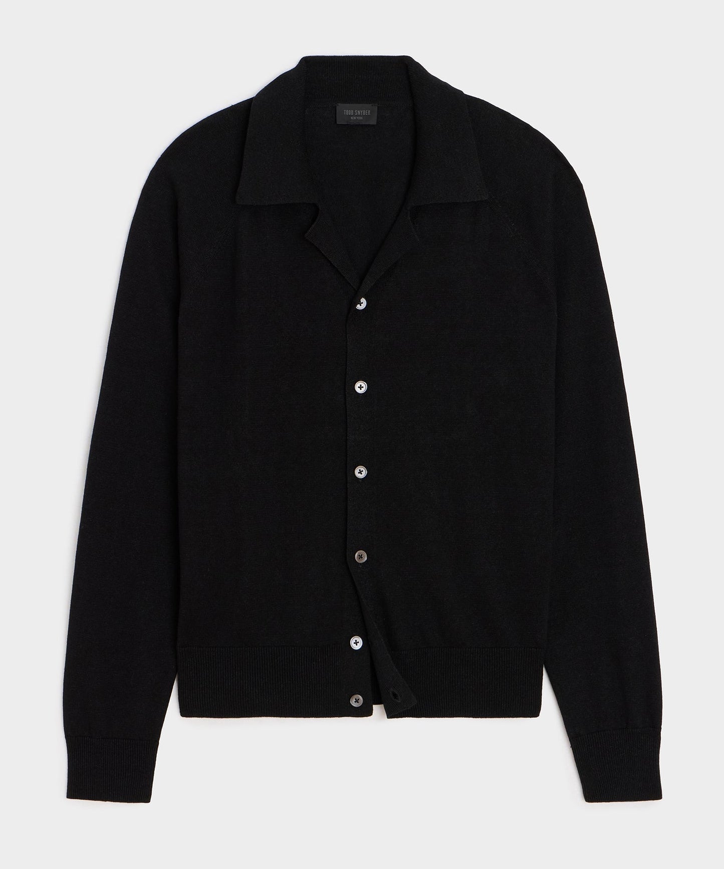 Todd Snyder Amalfi Sweater Polo in Black Black