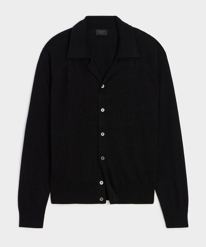 Todd Snyder Amalfi Sweater Polo in Black Black