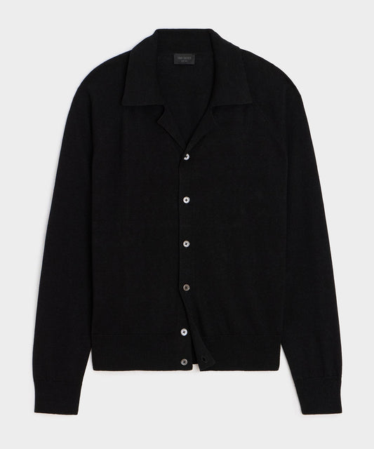 Todd Snyder Amalfi Sweater Polo in Black Black