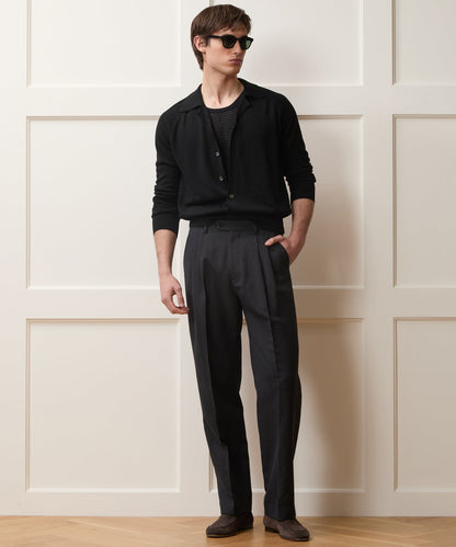 Todd Snyder Amalfi Sweater Polo in Black Black