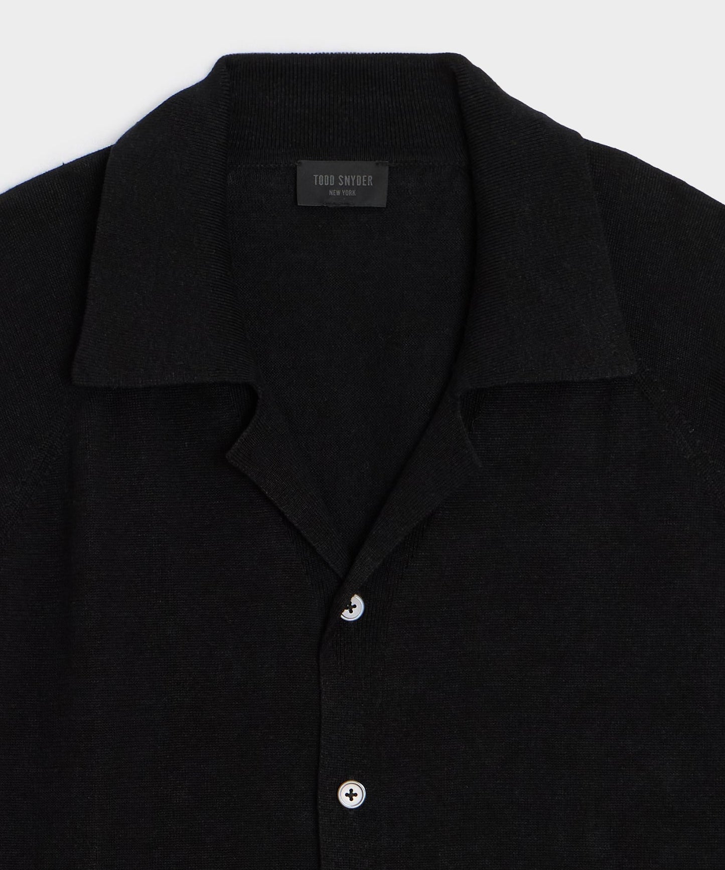 Todd Snyder Amalfi Sweater Polo in Black Black