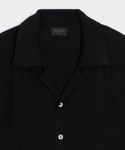 Todd Snyder Amalfi Sweater Polo in Black Black