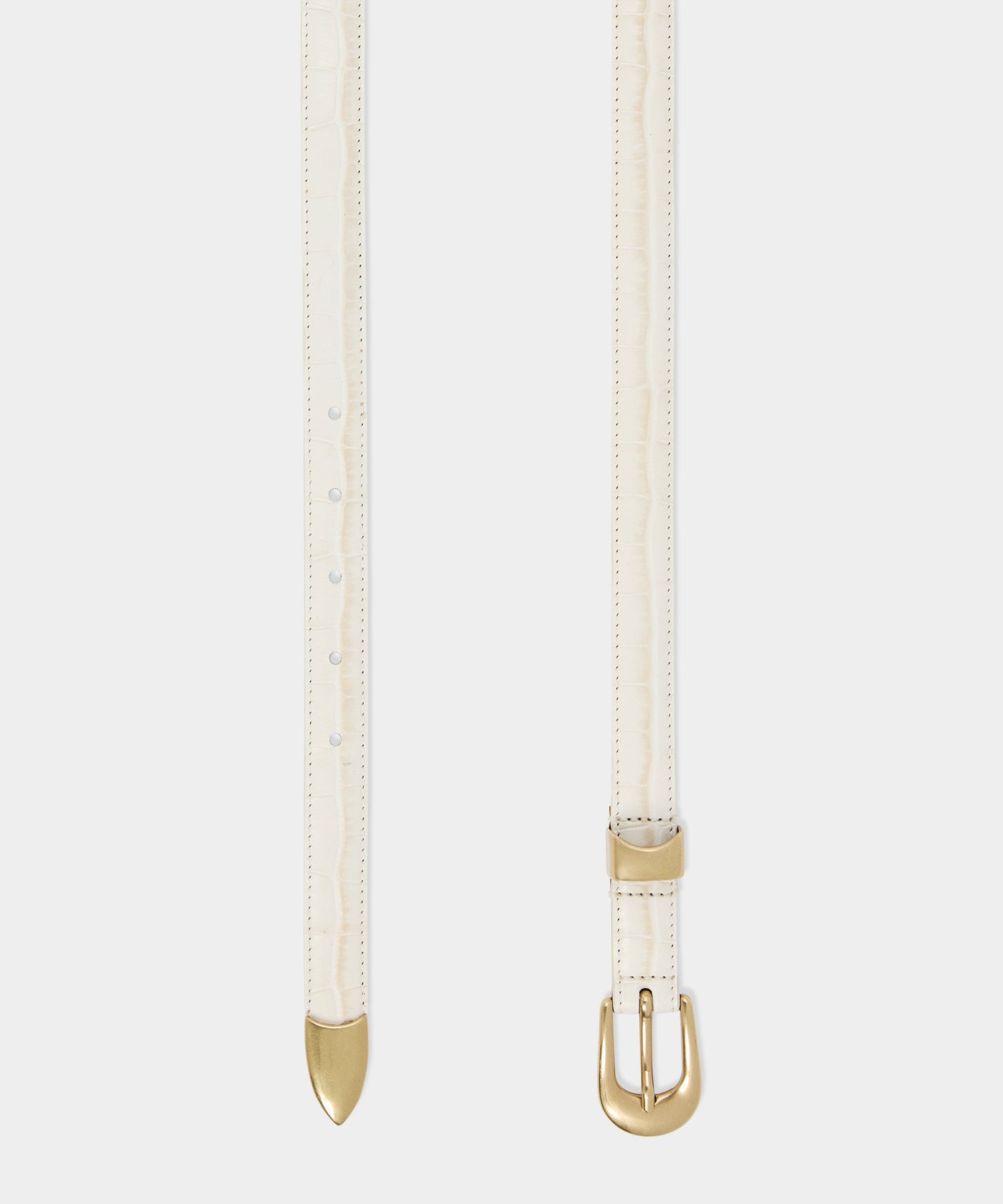 Todd Snyder Tipped Western Belt in White White