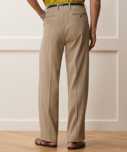 Todd Snyder Italian Linen-Silk Herringbone Wythe Trouser in Beige Beige