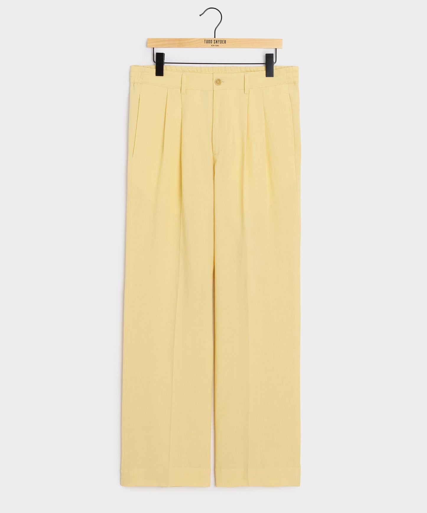 Todd Snyder Italian Sueded Linen Gaucho Pant in Yellow Yellow