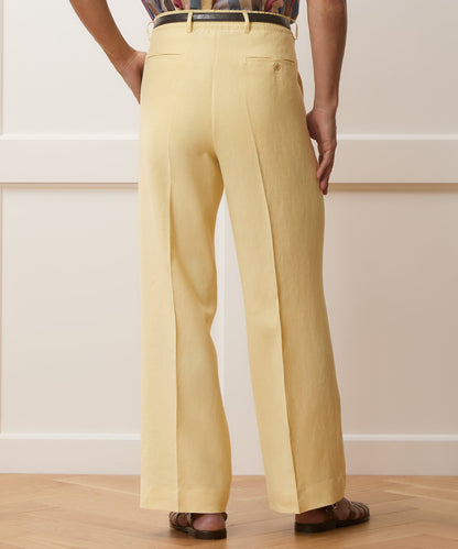 Todd Snyder Italian Sueded Linen Gaucho Pant in Yellow Yellow