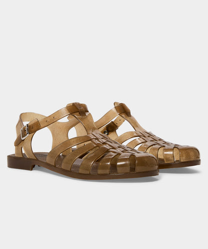 Todd Snyder Plasticana Sandana Jelly Shoe in Brown Brown