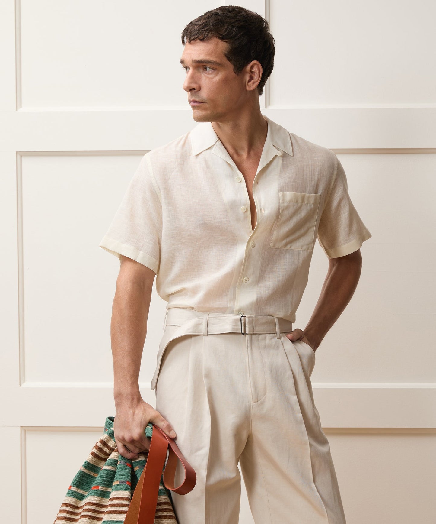 Todd Snyder Voile Shirt in Cream Cream