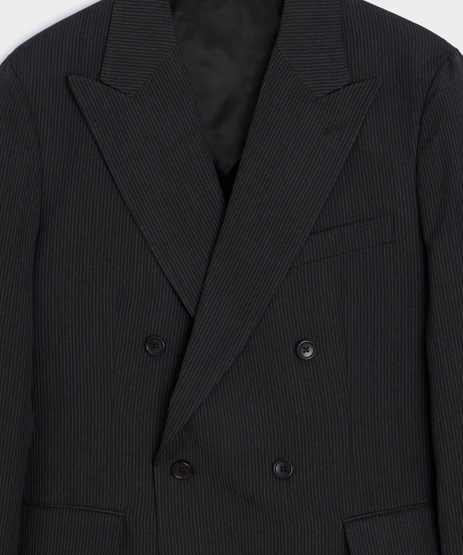Todd Snyder Italian Striped Linen Wythe Jacket in Black Stripe Black