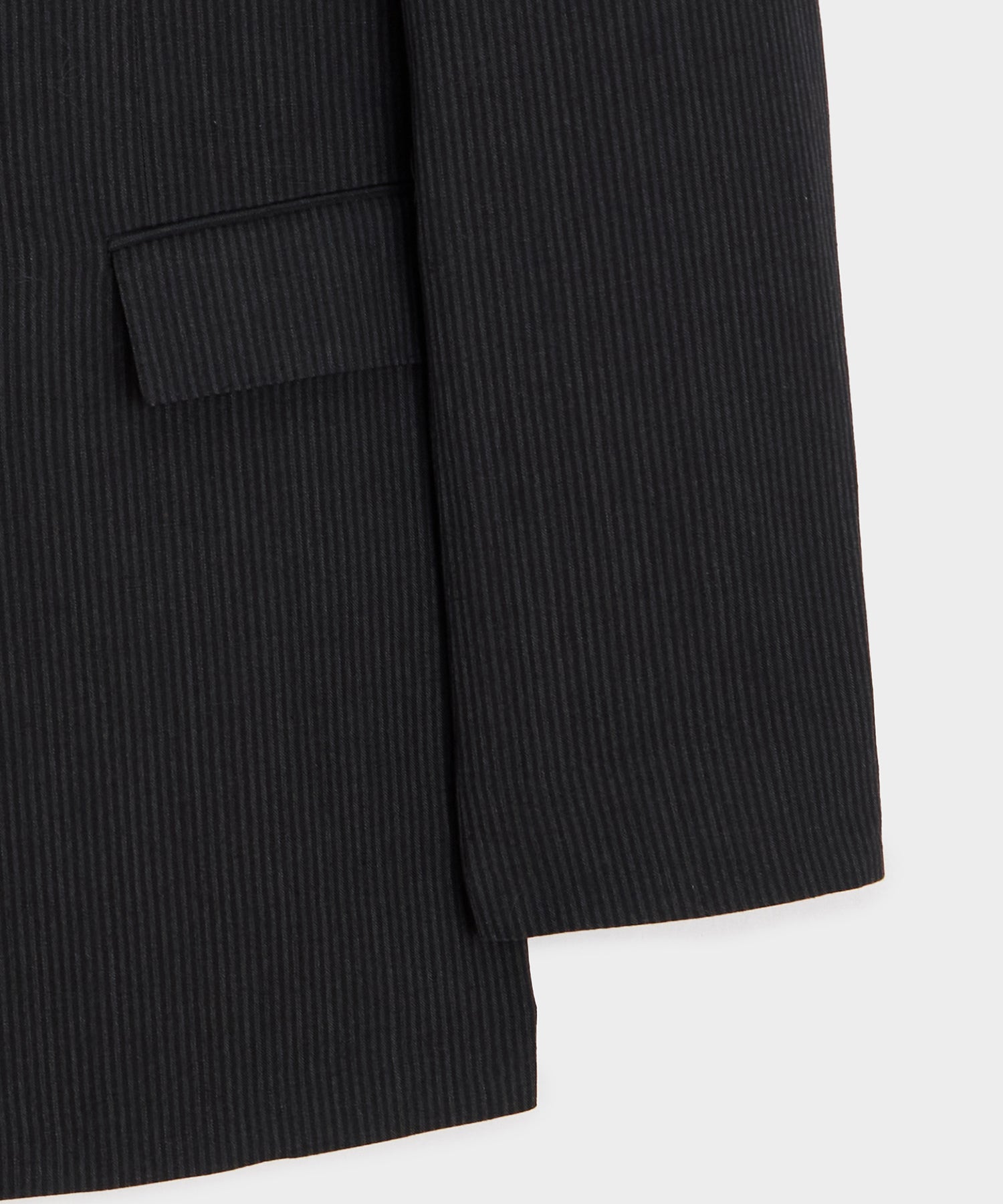 Todd Snyder Italian Striped Linen Wythe Jacket in Black Stripe Black